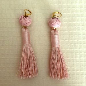 EUC Tassle Earrings Light Pink Color
